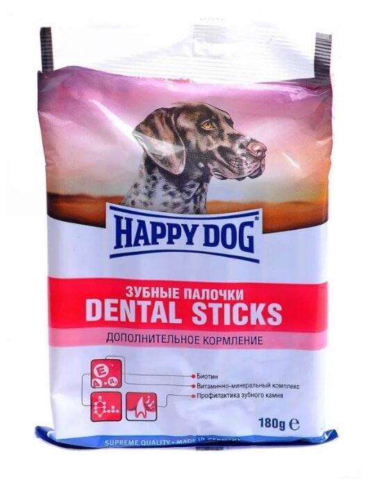 Лакомство для собак Happy Dog Зубные палочки Мясо и злаки (фото modal 1)