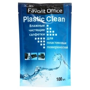 Favorit Office Plastic Clean F230008 влажные салфетки 100 шт. для оргтехники (фото modal nav 1)