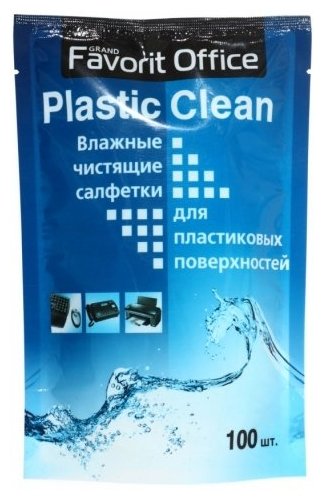 Favorit Office Plastic Clean F230008 влажные салфетки 100 шт. для оргтехники (фото modal 1)