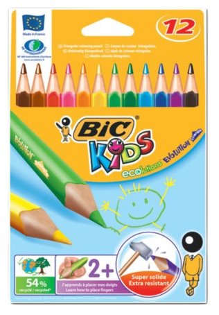 BIC Цветные карандаши Evolution Triangle 12 цветов (8297356) (фото modal 2)