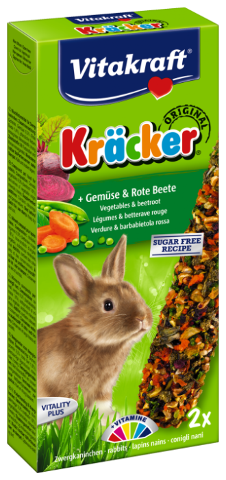 Лакомство для кроликов Vitakraft Kräcker® Original + Gemüse & Rote Beete (фото modal 1)