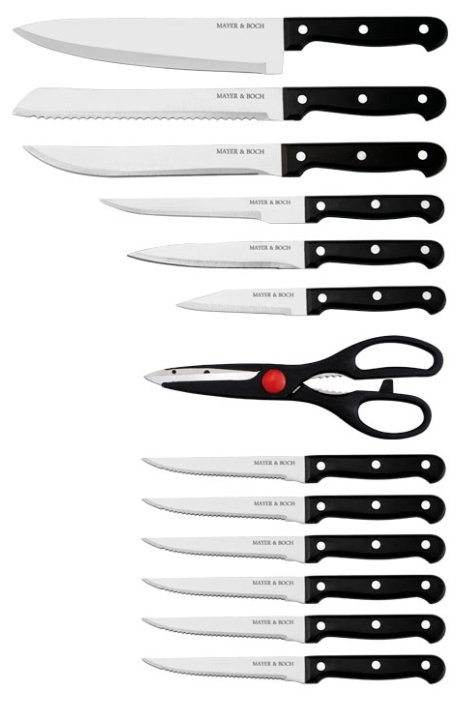 Набор MAYER & BOCH 12 ножей и ножницы с подставкой 26987 (фото modal 3)