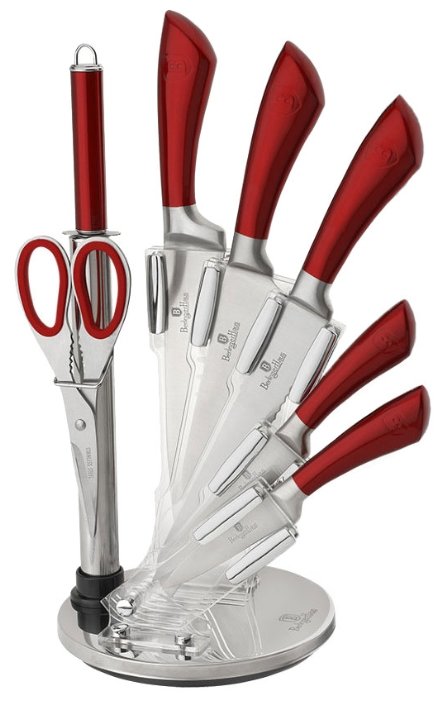 Набор Berlinger Haus Infinity line 5 ножей, ножницы и мусат с подставкой (фото modal 1)