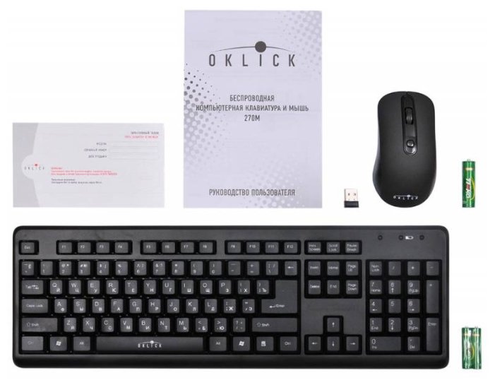 Клавиатура и мышь Oklick 270 M Black USB (фото modal 7)