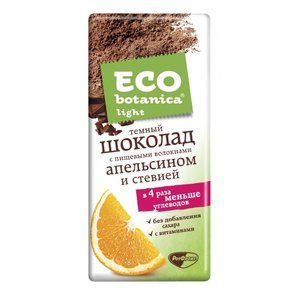 Шоколад Eco botanica Light темный с апельсином и стевией (фото modal nav 1)