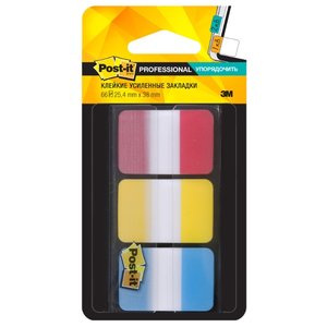 Post-it Закладки Professional, 25 мм, 3 цвета, 66 штук (686-RYB-RU) (фото modal nav 1)