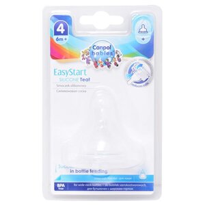 Соска Canpol Babies EasyStart силиконовая круглая №4 (для каши) 6м+ 1шт. (фото modal nav 2)