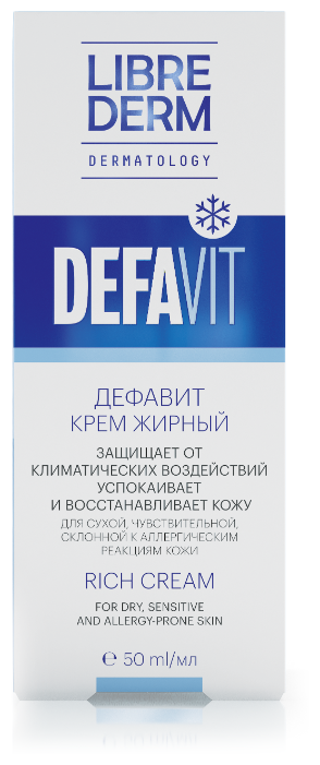 Librederm DEFAVIT восстанавливающий и успокаивающий витаминный крем жирный для лица (фото modal 2)