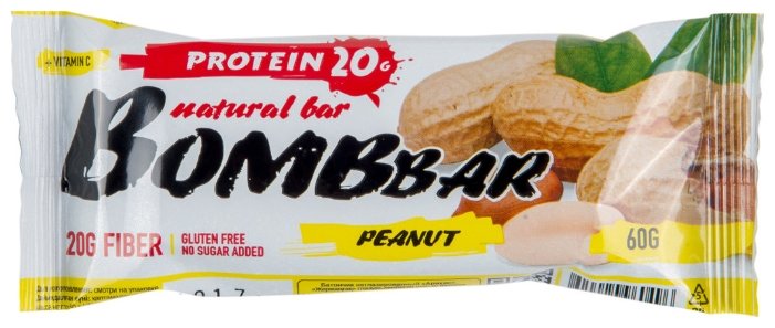 BombBar протеиновый батончик Natural Bar + Vitamin C (60 г)(20 шт.) (фото modal 3)