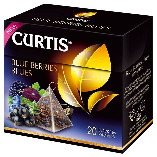 Чай черный Curtis Blue Berries Blues ароматизированный в пирамидках (фото modal 1)