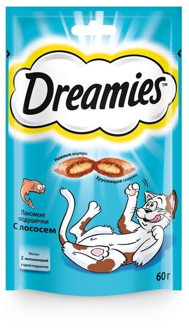 Лакомство для кошек Dreamies с лососем (фото modal 1)