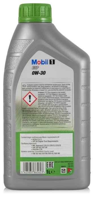 Моторное масло MOBIL 1 ESP 0W-30 1 л (фото modal 2)