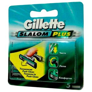 Сменные лезвия Gillette Slalom Plus (фото modal nav 1)