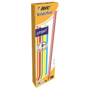 BIC Набор чернографитных карандашей Evolution Stripes 12 шт (918487) (фото modal nav 1)