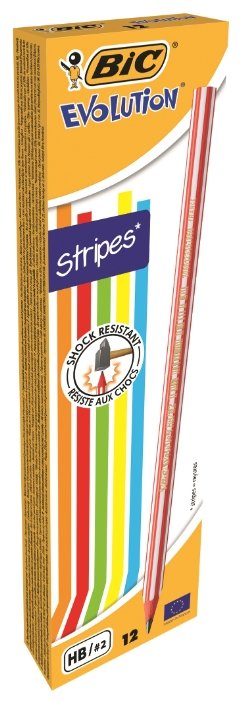 BIC Набор чернографитных карандашей Evolution Stripes 12 шт (918487) (фото modal 1)