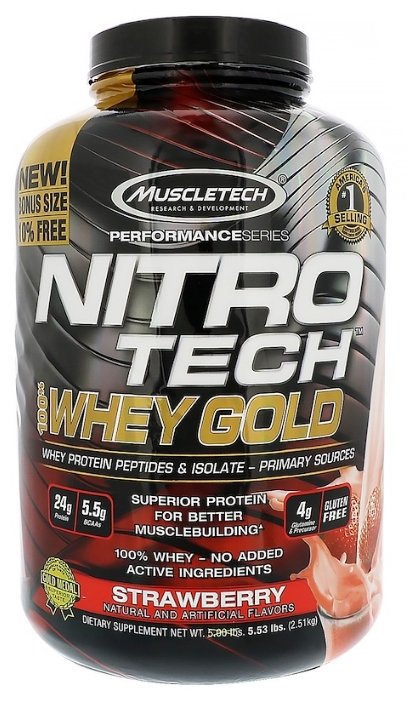 Протеин MuscleTech Nitro Tech 100% Whey Gold (2.51 кг) (фото modal 4)