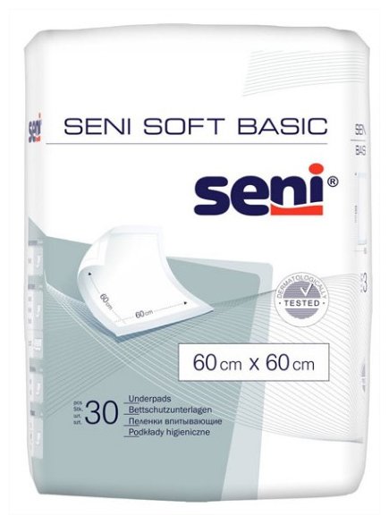 Пеленки Seni Soft Basic (SE-091-BO30-J02) 60 х 60 см (30 шт.) (фото modal 1)
