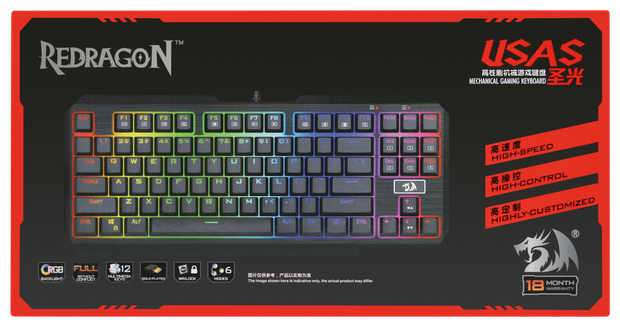 Клавиатура Redragon USAS Black USB (фото modal 9)