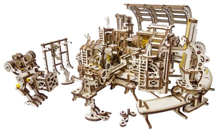 Сборная модель UGEARS Фабрика роботов, (фото modal 1)