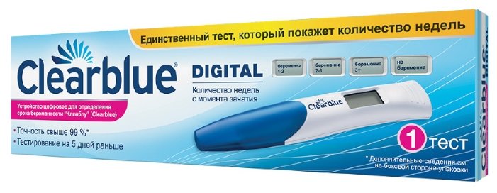 Тест Clearblue Digital для определения срока беременности (фото modal 1)
