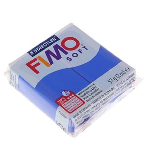 Полимерная глина FIMO Soft запекаемая блестящий синий (8020-33) (фото modal nav 1)