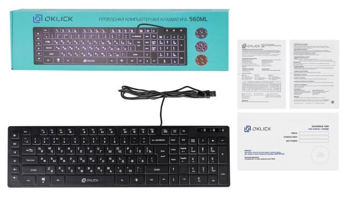 Клавиатура Oklick 560ML Black USB (фото modal 9)