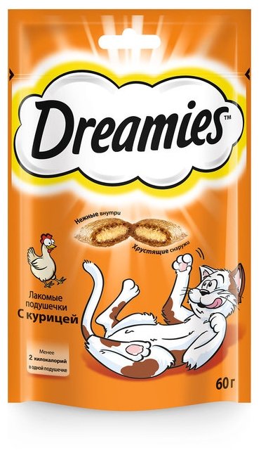 Лакомство для кошек Dreamies с курицей (фото modal 1)