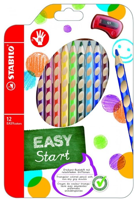 STABILO Цветные карандаши EASY colors 12 цветов (332/12) (фото modal 1)