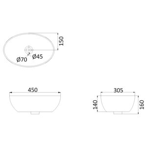 Раковина 45 см Creo Ceramique Pau PU3200 (фото modal nav 2)