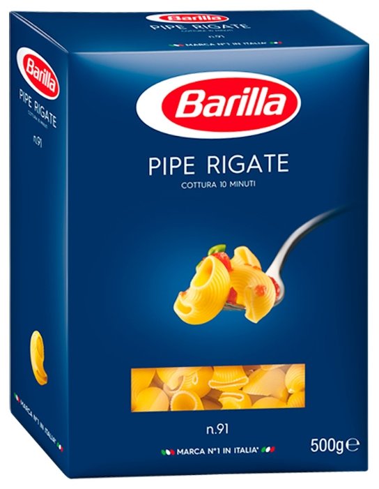 Barilla Макароны Pipe Rigate n.91, 500 г (фото modal 1)