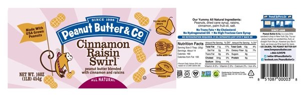 Peanut Butter & Co. Паста арахисовая Cinnamon Raisin Swirl с изюмом и корицей (фото modal 3)
