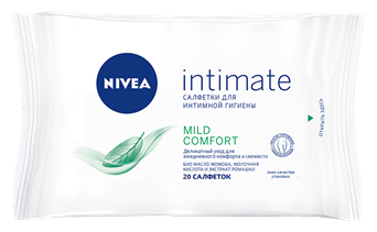 Nivea Влажные салфетки для интимной гигиены Intimate Natural, 20 шт (фото modal 1)