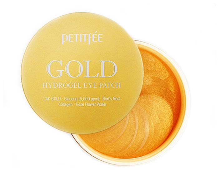 Petitfee Гидрогелевые патчи для век с содержанием частиц 24-каратного золота Gold hydrogel eye patch (фото modal 1)