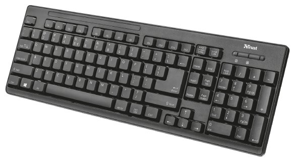 Клавиатура и мышь Trust Ziva Wireless Keyboard with mouse Black USB (фото modal 3)