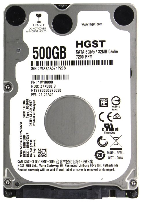Жесткий диск HGST Travelstar Z7K500.B 500GB (фото modal 1)