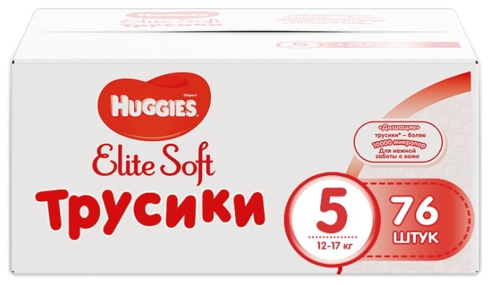 Huggies Elite Soft трусики 5 (12-17 кг) 76 шт. (фото modal 1)