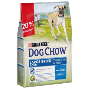 Корм для собак DOG CHOW Adult Large Breed с индейкой для взрослых собак крупных пород (фото modal nav 1)