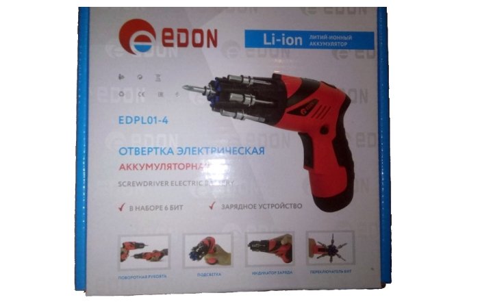 Аккумуляторная отвертка Edon EDPL01-4 (фото modal 3)