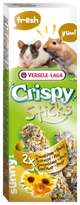 Лакомство для грызунов Versele-Laga Crispy Sticks с подсолнечником и медом (фото modal 1)