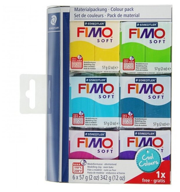 Полимерная глина FIMO Soft Набор Холодные цвета (8023 24) (фото modal 1)