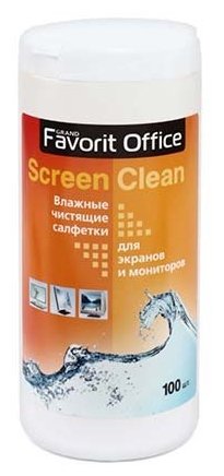 Favorit Office Screen Clean F130001 влажные салфетки 100 шт. для экрана (фото modal 1)