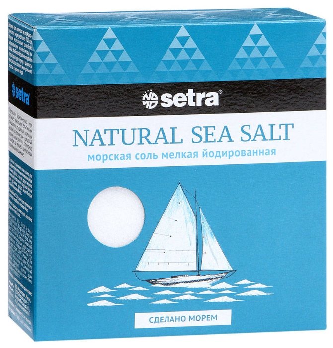 Setra Соль морская йодированная мелкая, 500 г (фото modal 1)