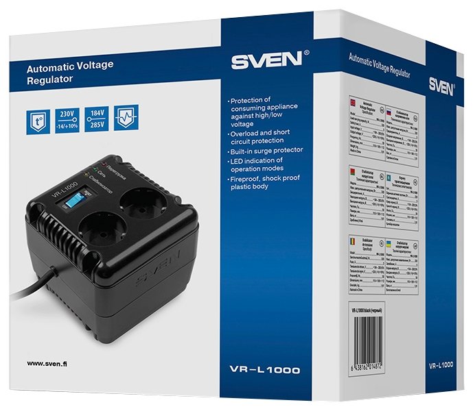 Стабилизатор напряжения SVEN VR-L1000 (фото modal 4)