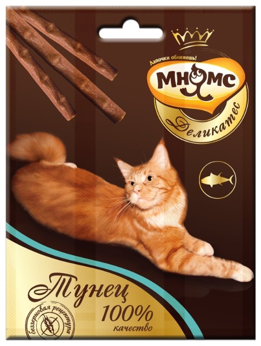 Лакомство для кошек Мнямс Деликатес Лакомые палочки с тунцом (фото modal 1)