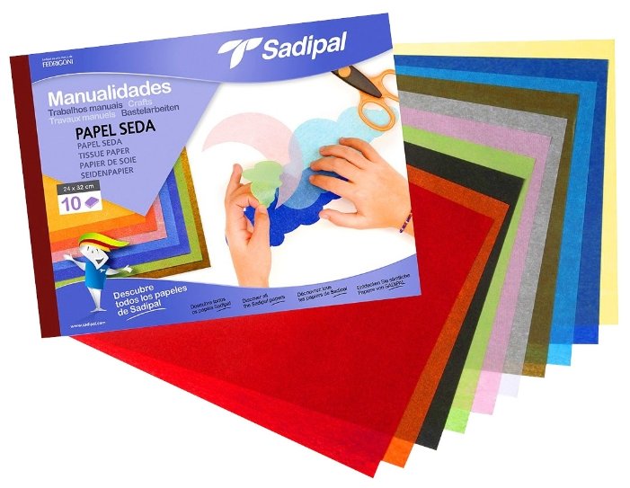 Цветная бумага тишью Seda Sadipal, 24х32 см, 10 л., 10 цв. (фото modal 1)