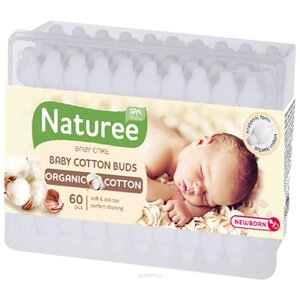 Ватные палочки Spa cotton Naturee baby care Organic Cotton с ограничителем (фото modal nav 1)