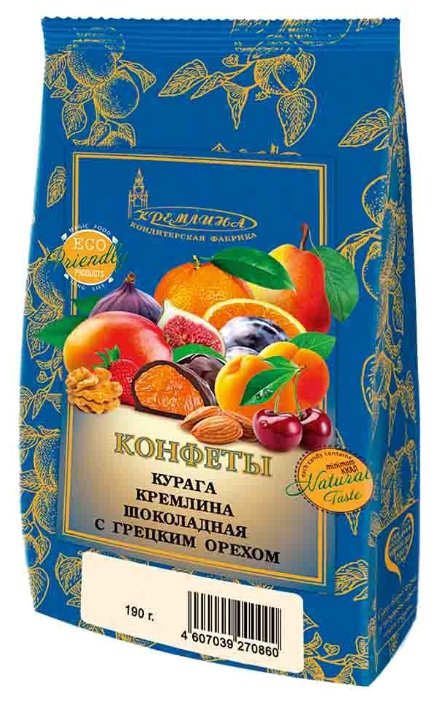 Конфеты Кремлина курага в шоколаде с грецким орехом (фото modal 1)