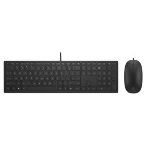Клавиатура и мышь HP 4CE97AA Wired Keyboard and Mouse 400 Black USB (фото modal nav 1)