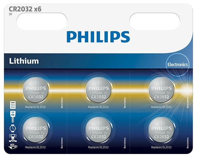 Батарейка Philips Lithium CR2032 (фото modal 1)