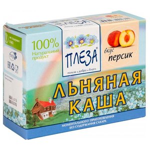 ПЛЕЗА Каша льняная вкус Персик (коробка), 200 г (фото modal nav 1)